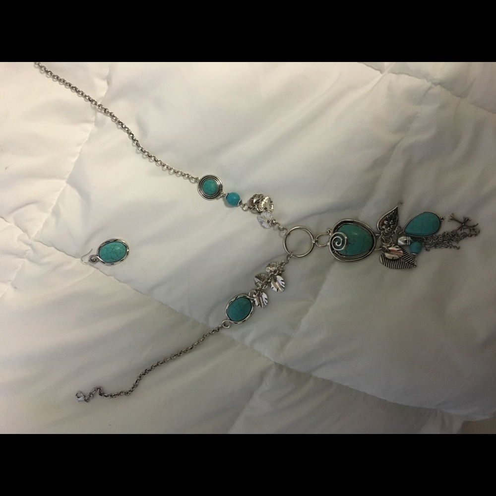 Necklace and earrings